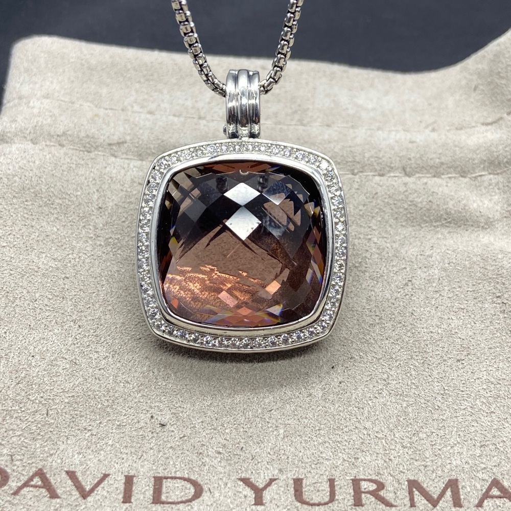 David Yurman Albion Diamond Smoky Quartz Pendant